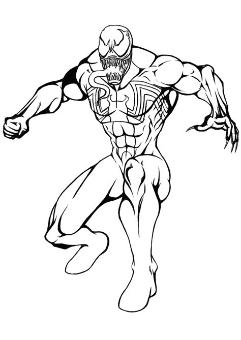 venom colouring pages