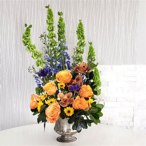 vertical flower arrangement