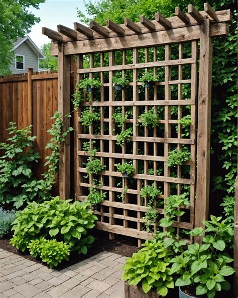 vertical wood trellis