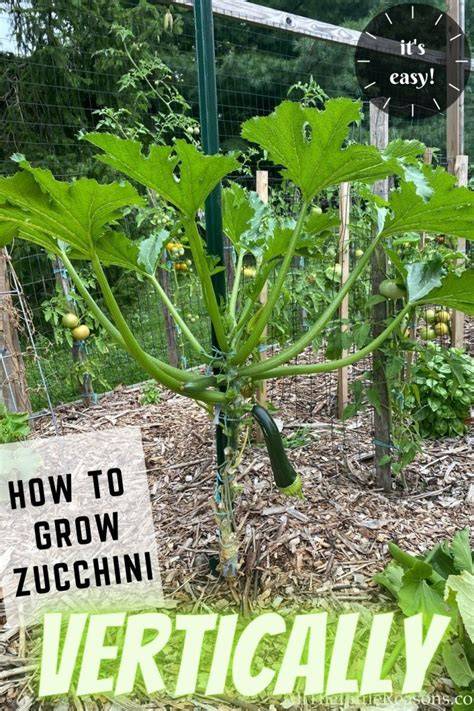 vertical zucchini growing