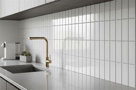 vertically stacked subway tile