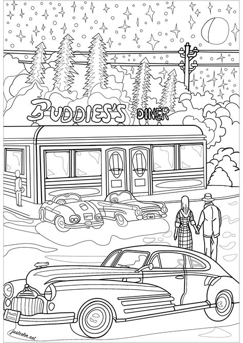 vintage coloring pages for adults