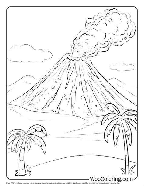 volcano coloring pages pdf
