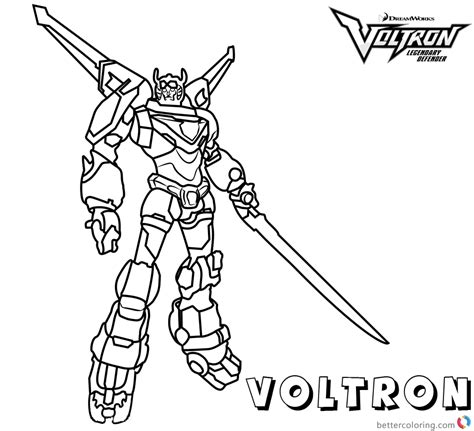 voltron coloring pages