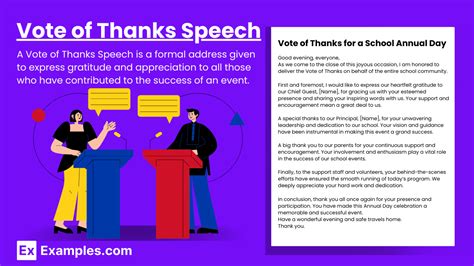 vote of thanks speech in school