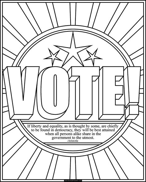 voting coloring pages