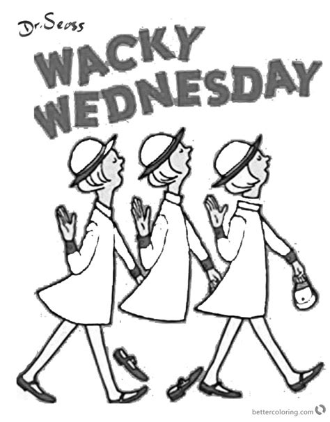 wacky wednesday coloring pages