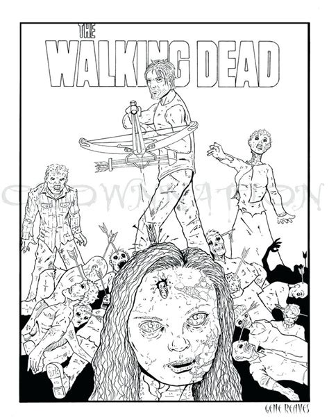 walking dead coloring pages