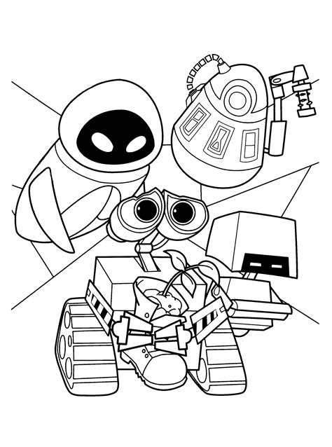 wall e coloring page