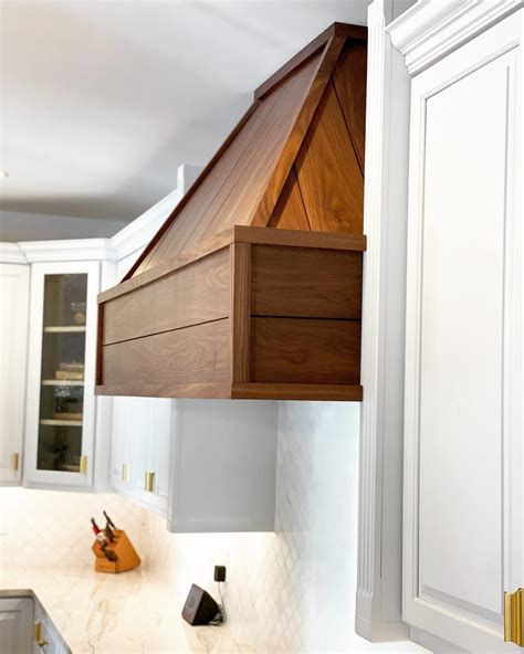 walnut range hood
