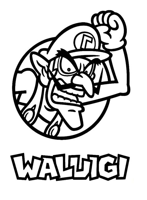 waluigi coloring pages