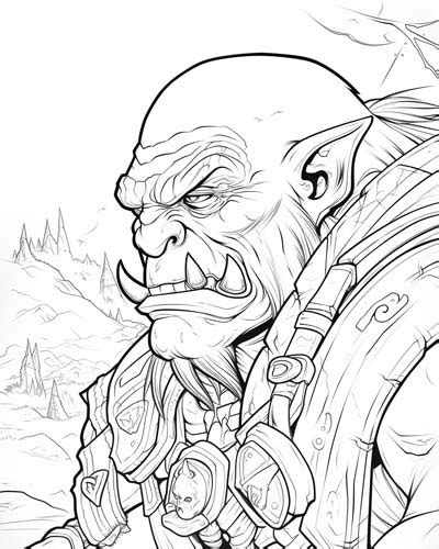 warcraft coloring pages