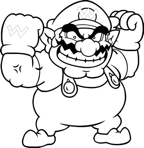 wario coloring pages
