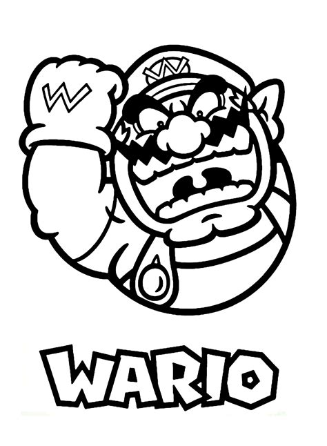 wario coloring pages