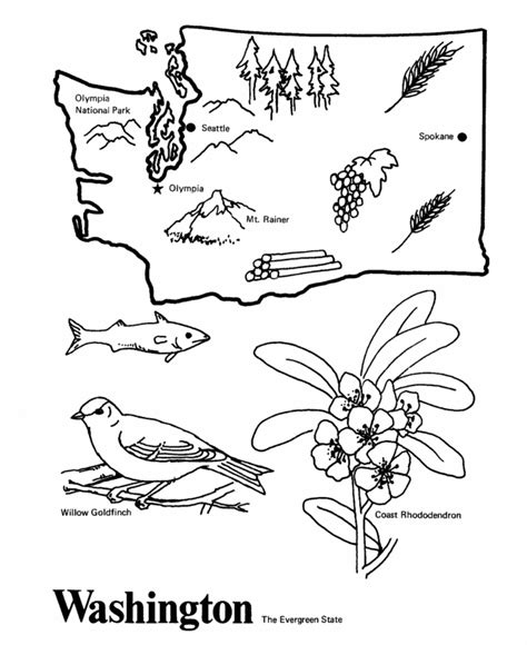 washington state coloring pages