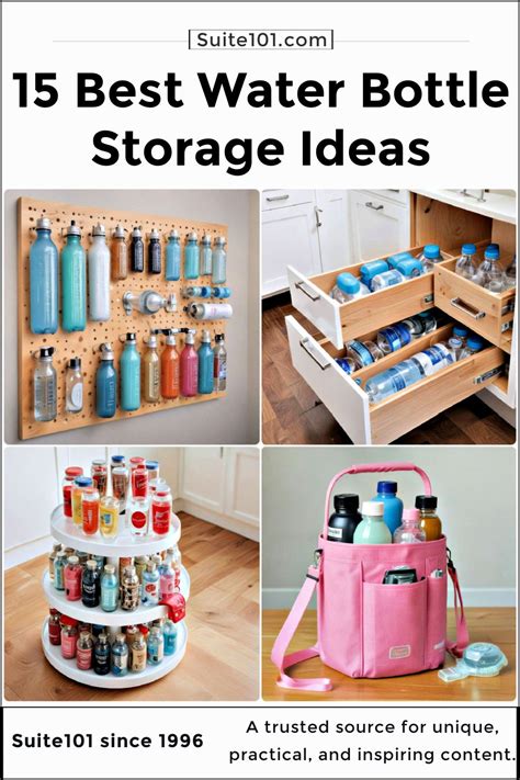 water bottle storage ideas