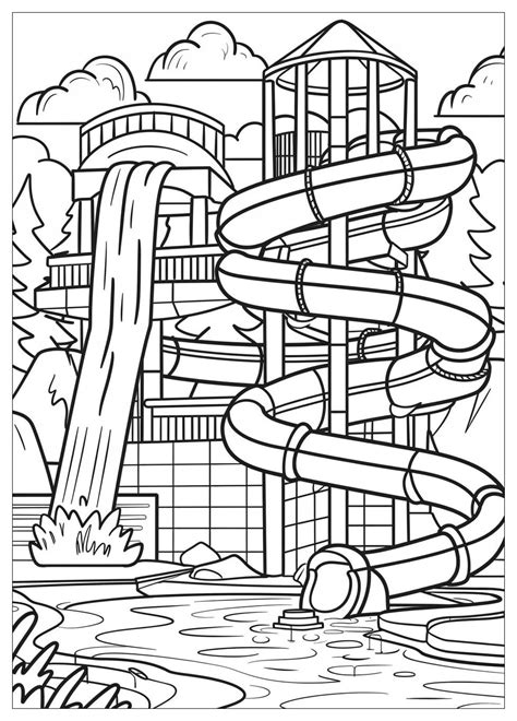 water park coloring pages