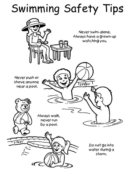 water safety coloring pages