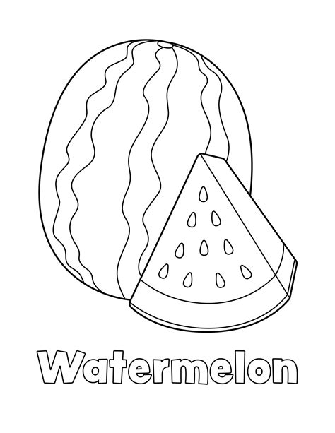 watermelon coloring page