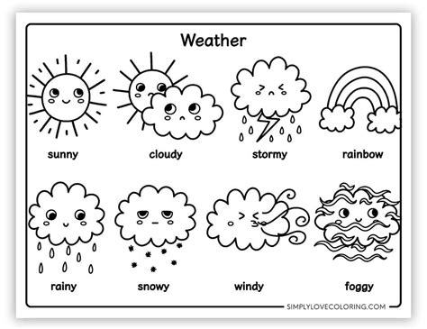 weather coloring sheets