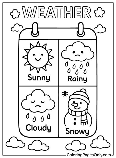 weather coloring sheets pdf