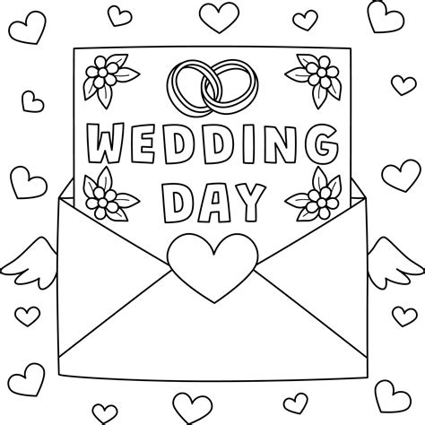 wedding colouring pages