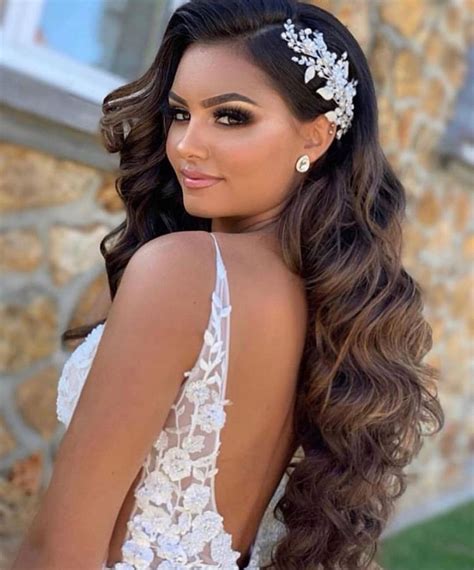 wedding headpieces for long hair down