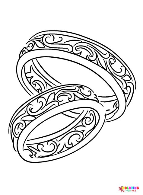 wedding ring coloring pages