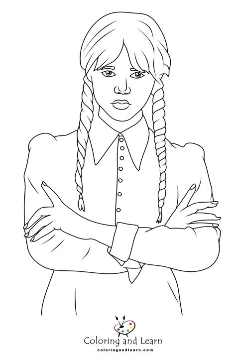 wednesday addams coloring pages free