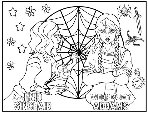 wednesday coloring pages