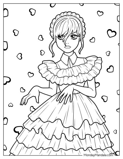 wednesday coloring sheet