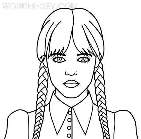 wednesday printable coloring pages