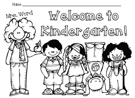 welcome to kindergarten coloring pages