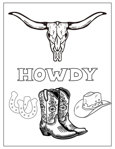 western coloring pages printable