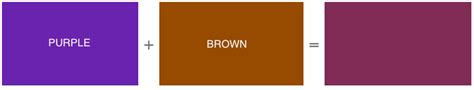 what do purple and brown make