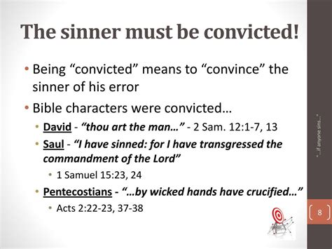 what does it mean to be convicted of sin