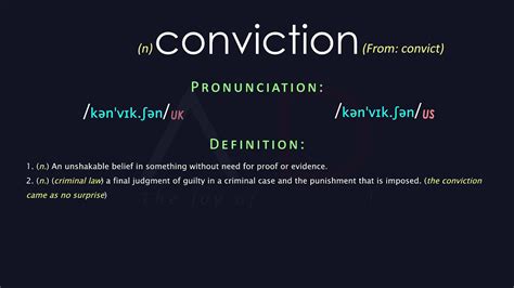 what is a conviction mean