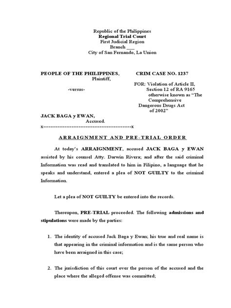 what is a pre indictment plea