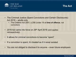 what is a spent conviction ireland