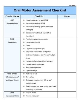 what is an oral motor examination