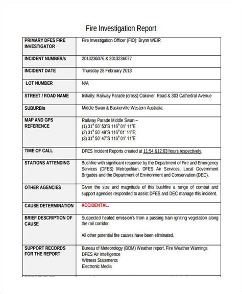 what is investigation report