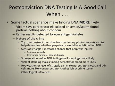 what is post conviction dna testing