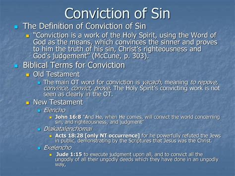 what is the meaning of conviction in christianity