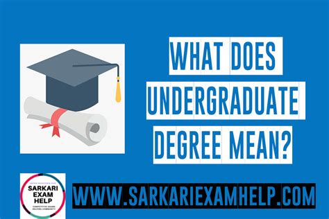 what is undergraduate degree mean
