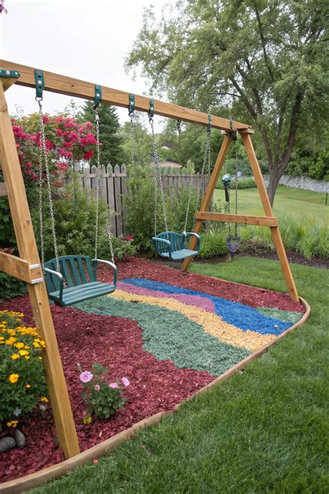 what to put under swing set