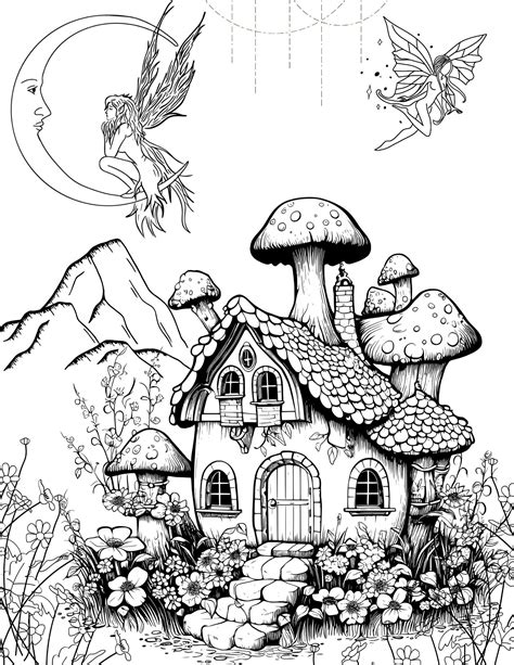 whimsical coloring pages for adults