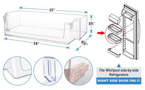 whirlpool refrigerator door bin
