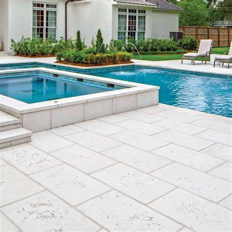 white pool deck