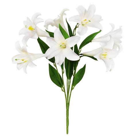white silk easter lilies