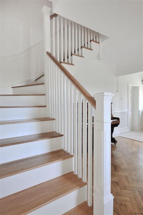 white stair spindles
